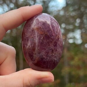 Lavender Rose Quartz Crystal Palm Stone
